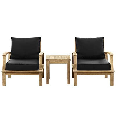 Berth 3 Piece Outdoor Patio Teak Sofa Set No 3 - living-essentials