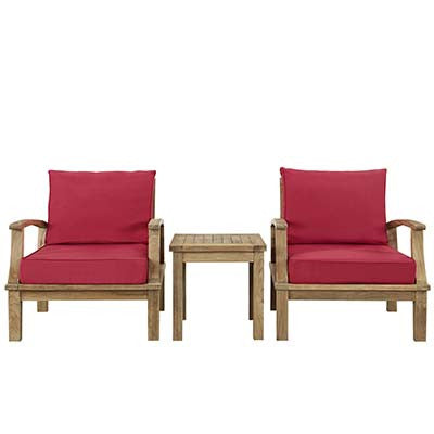 Berth 3 Piece Outdoor Patio Teak Sofa Set No 3 - living-essentials