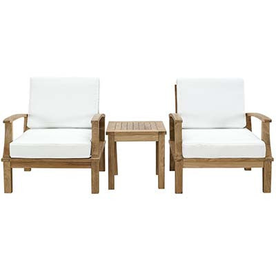 Berth 3 Piece Outdoor Patio Teak Sofa Set No 3 - living-essentials