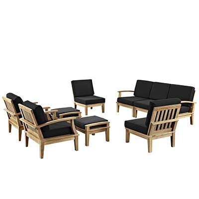 Berth 9 Piece Outdoor Patio Teak Sofa Set No 2 - living-essentials