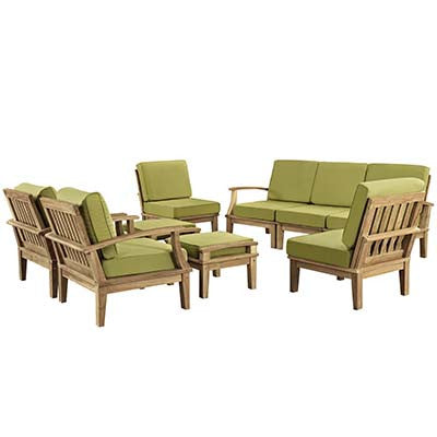 Berth 9 Piece Outdoor Patio Teak Sofa Set No 2 - living-essentials