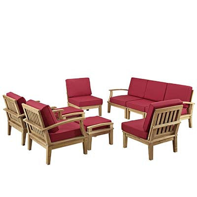 Berth 9 Piece Outdoor Patio Teak Sofa Set No 2 - living-essentials