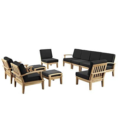 Berth 10 Piece Outdoor Patio Teak Sofa Set No 2 - living-essentials
