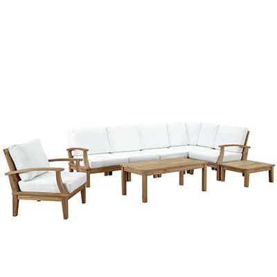 Berth 8 Piece Outdoor Patio Teak Sofa Set No 6 - living-essentials