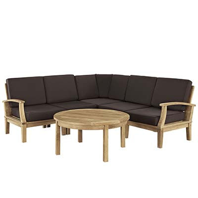 Berth 6 Piece Outdoor Patio Teak Sofa Set No 2 - living-essentials