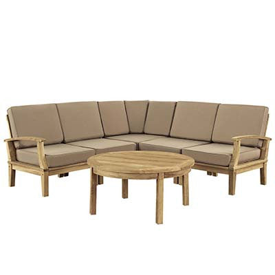 Berth 6 Piece Outdoor Patio Teak Sofa Set No 2 - living-essentials