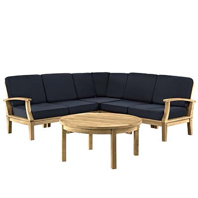 Berth 6 Piece Outdoor Patio Teak Sofa Set No 2 - living-essentials