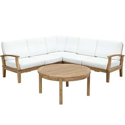 Berth 6 Piece Outdoor Patio Teak Sofa Set No 2 - living-essentials