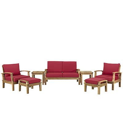 Berth 7 Piece Outdoor Patio Teak Sofa Set - living-essentials