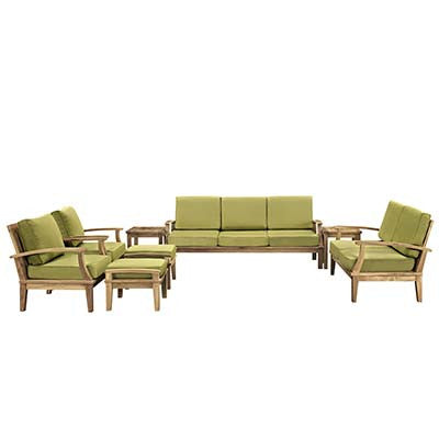 Berth 8 Piece Outdoor Patio Teak Sofa Set - living-essentials