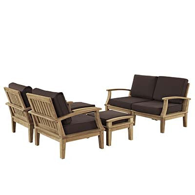Berth 6 Piece Outdoor Patio Teak Sofa Set - living-essentials