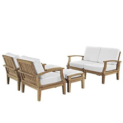 Berth 6 Piece Outdoor Patio Teak Sofa Set - living-essentials