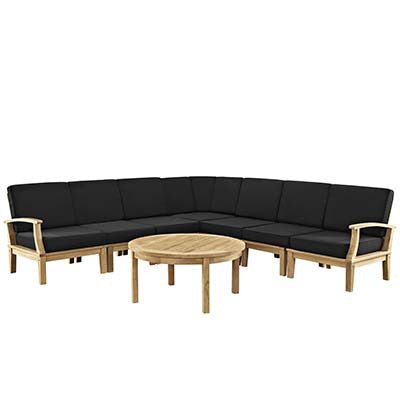 Berth 8 Piece Outdoor Patio Teak Sofa Set No 2 - living-essentials
