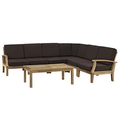 Berth 7 Piece Outdoor Patio Teak Sofa Set No 2 - living-essentials