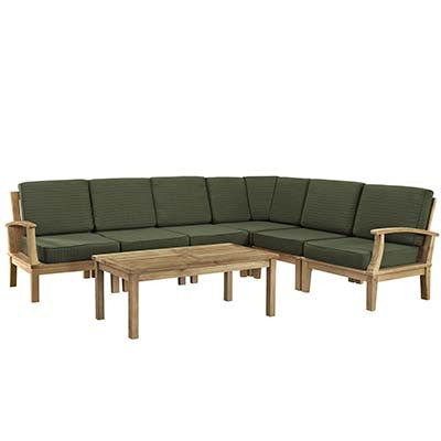 Berth 7 Piece Outdoor Patio Teak Sofa Set No 2 - living-essentials