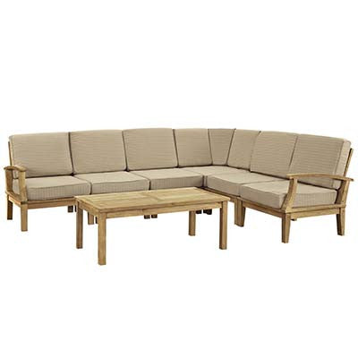 Berth 7 Piece Outdoor Patio Teak Sofa Set No 2 - living-essentials