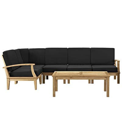 Berth 6 Piece Outdoor Patio Teak Sofa Set No 3 - living-essentials