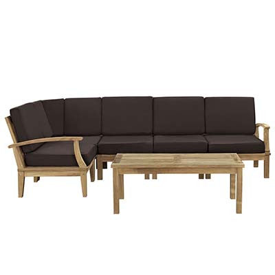 Berth 6 Piece Outdoor Patio Teak Sofa Set No 3 - living-essentials