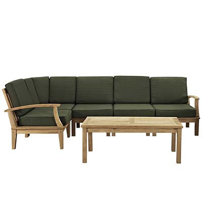 Berth 6 Piece Outdoor Patio Teak Sofa Set No 3 - living-essentials