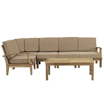 Berth 6 Piece Outdoor Patio Teak Sofa Set No 3 - living-essentials