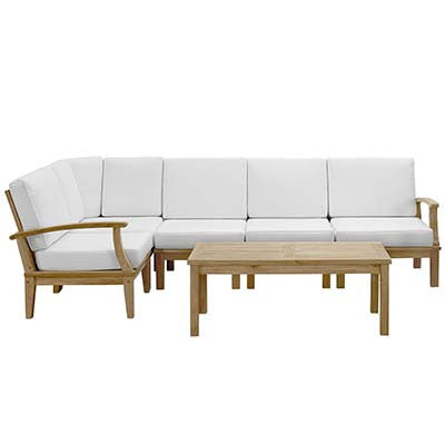 Berth 6 Piece Outdoor Patio Teak Sofa Set No 3 - living-essentials