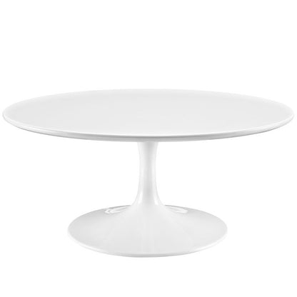 Tulip Style 36" White Coffee Table - living-essentials