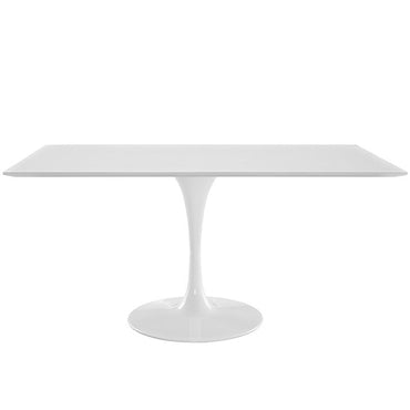 Tulip Style 60" Rectangle White Dining Table - living-essentials
