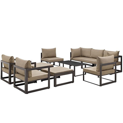 Alfresco 10 Piece Outdoor Patio Sectional Sofas Set - living-essentials