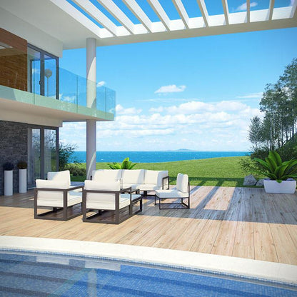 Alfresco 10 Piece Outdoor Patio Sectional Sofas Set - living-essentials