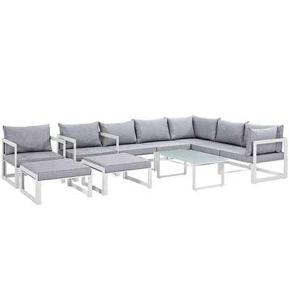 Alfresco 10 Piece Outdoor Patio Sectional Sofas Set - living-essentials