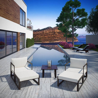 Alfresco 5 Piece Outdoor Chair & Ottoman Set - living-essentials