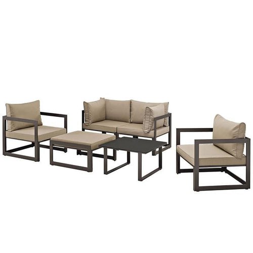 Alfresco 6 Piece Outdoor Patio Sectional Sofas Set - living-essentials