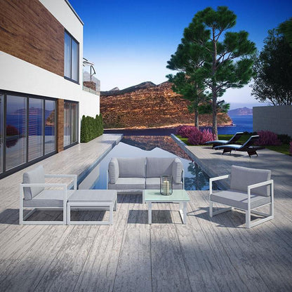 Alfresco 6 Piece Outdoor Patio Sectional Sofas Set - living-essentials