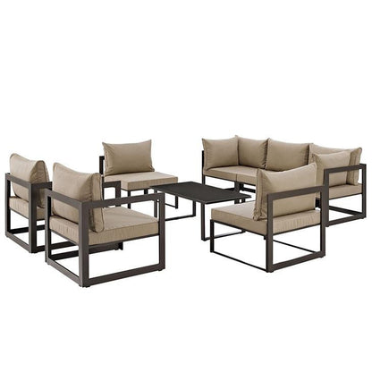 Alfresco 8 Piece Outdoor Patio Sofa Set - living-essentials