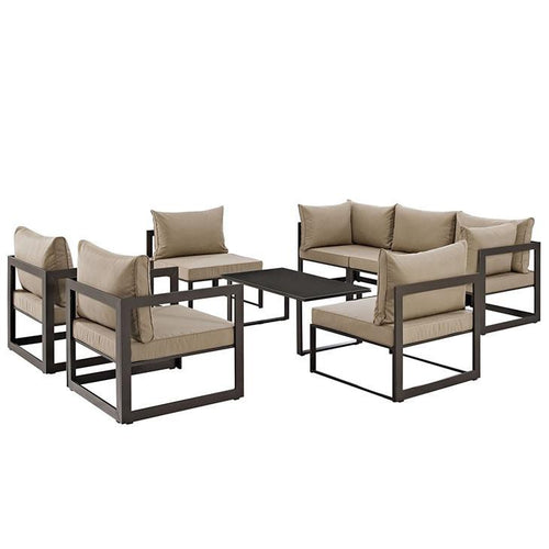Alfresco 8 Piece Outdoor Patio Sofa Set - living-essentials