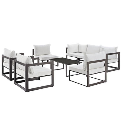 Alfresco 8 Piece Outdoor Patio Sofa Set - living-essentials
