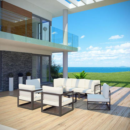 Alfresco 8 Piece Outdoor Patio Sofa Set - living-essentials