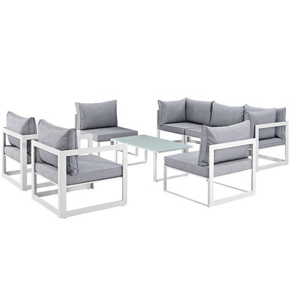 Alfresco 8 Piece Outdoor Patio Sofa Set - living-essentials