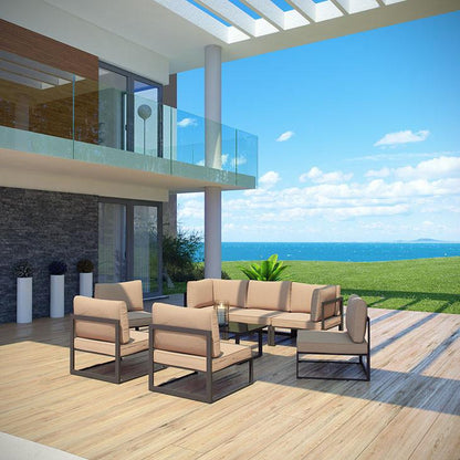 Alfresco 8 Piece Outdoor Patio Sofa Set - living-essentials