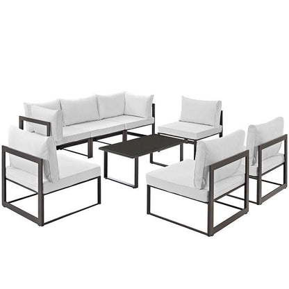 Alfresco 8 Piece Outdoor Patio Sofa Set - living-essentials