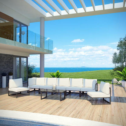 Alfresco 8 Piece Outdoor Patio Sofa Set - living-essentials