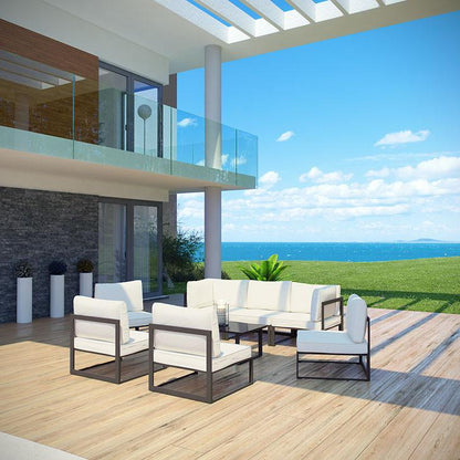 Alfresco 8 Piece Outdoor Patio Sofa Set - living-essentials