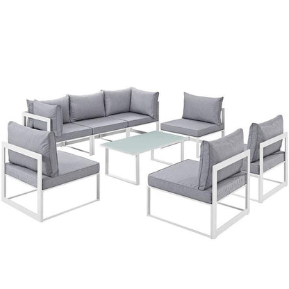 Alfresco 8 Piece Outdoor Patio Sofa Set - living-essentials