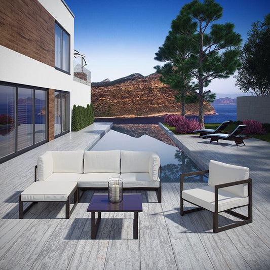 Alfresco 6 Piece Outdoor Patio Sectional Sofa Set - living-essentials