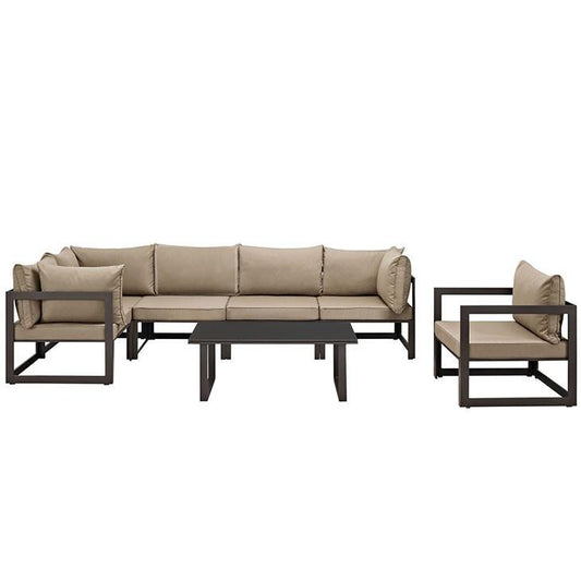 Alfresco 7 Piece Outdoor Patio Sectional Sofa Set - living-essentials