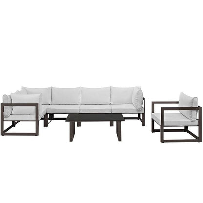 Alfresco 7 Piece Outdoor Patio Sectional Sofa Set - living-essentials