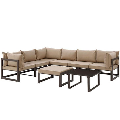 Alfresco 8 Piece Outdoor Patio Sectionals Sofa Set - living-essentials