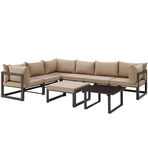 Alfresco 8 Piece Outdoor Patio Sectionals Sofa Set - living-essentials