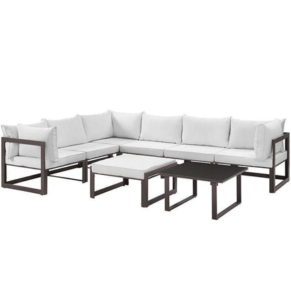 Alfresco 8 Piece Outdoor Patio Sectionals Sofa Set - living-essentials
