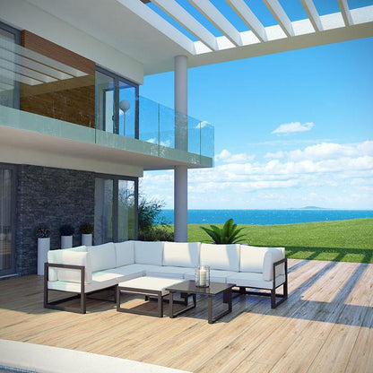 Alfresco 8 Piece Outdoor Patio Sectionals Sofa Set - living-essentials